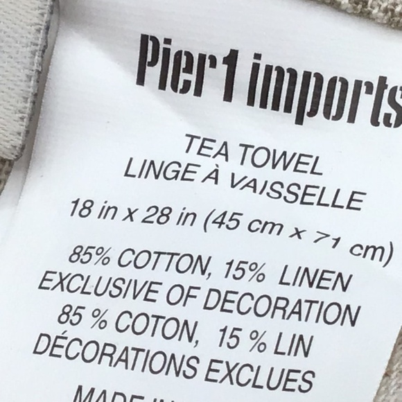 Set of 2 Italian espresso coffee cups and Tray w beautiful Pier One Tea Towel - Picture 9 of 9